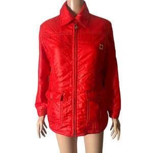 Vintage Pedigree Jacket Womens Small Canada Olympic Red Insulated Windbreaker
